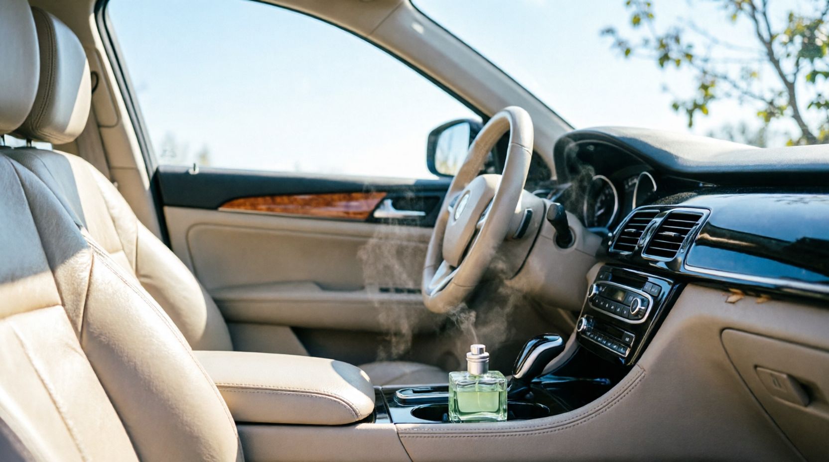 Pristine car interior after deep cleaning